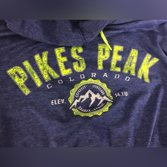 Pike Peak Colorado Men’s 2XL Hoodie Tee - Picture 3 of 4